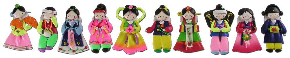 10pcs Korean Doll Fridge Magnet